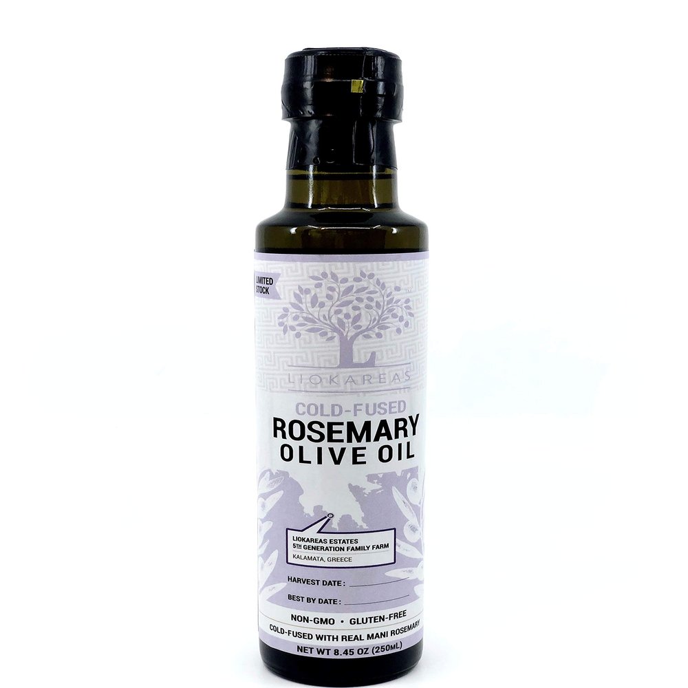 Rosemary Extra Virgin Olive Oil - Cold Fused - Cold Pressed With Fresh Rosemary - Single Sourced - First Pressed - NON-GMO - No Artificial Flavor