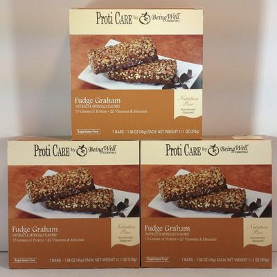 Being Well Essentials Proti Care Bars - THREE PACK - 3 boxes or bars - 21 servings (Fudge Graham)