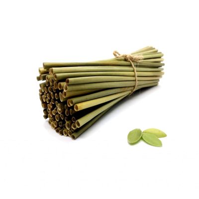 100% Natural Grass Drinking Straws - Pack of 100 Eco Friendly, Biodegradable Drinking Straws, Organic, Disposable, Safer, Healthier Than Reusable Bamboo Straws, Paper Straws, Wheat, Plastic Straws