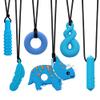 Chew Necklaces for Sensory Kids - Chewy Necklace Sensory Toys for Boys with Autism, ADHD, SPD, 6 Pack Sensory Product with Textured Chewable Design view 1