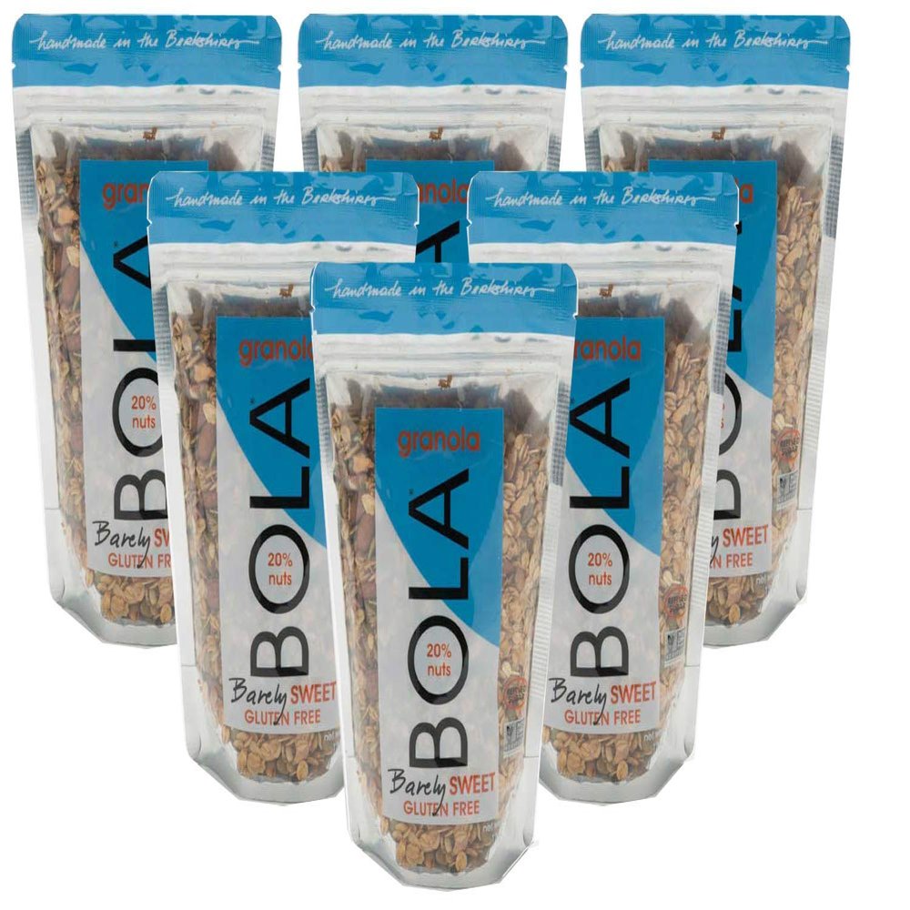 BOLA granola Barely Sweet, LOW SUGAR, Almond & Pumpkin Seed Granola, 12oz - 6 PACK