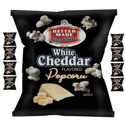 Better Made Special Popcorn (8) x Bags 2.5-2.75oz Each (Pack of 8) (WHITE CHEDDAR)