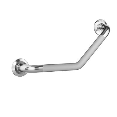 PULSE Showerspas 4007-SSP ErgoAngleBar with Optional Toilet Paper Holder, ADA Compliant Steel Grab Bar, Polished Stainless