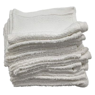 Marquis Mills White Cotton Value Washcloths, 12 x 12 in, 24 Pack