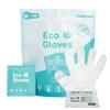 Eco Gloves Individually Packaged Pairs of Compostable Eco-friendly Gloves Latex Free, Powder Free, Plastic Free for Safety, Protection, Cleaning, Food Handling, Pet Care | One Size Fits Most | Clear view 1