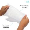 Eco Gloves Individually Packaged Pairs of Compostable Eco-friendly Gloves Latex Free, Powder Free, Plastic Free for Safety, Protection, Cleaning, Food Handling, Pet Care | One Size Fits Most | Clear view 4