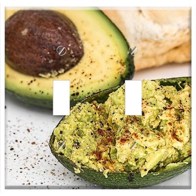 Switch Plate Double Toggle - Avocado Salad Fresh Food Vegetarian Diet Lunch