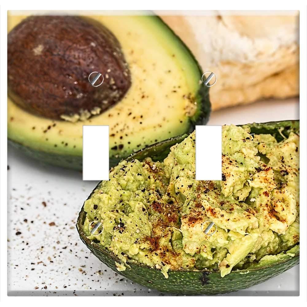 Switch Plate Double Toggle - Avocado Salad Fresh Food Vegetarian Diet Lunch