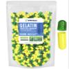 XPRS Nutra Size 00 Empty Capsules - 500 Count Empty Gelatin Capsules - Pills DIY Capsule Filling - Fillable Pill Gel Caps for Do-It-Yourself Supplements (Green/Yellow)