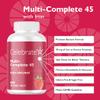 Celebrate Vitamins Multi-Complete Chewables, 45mg Iron  Daily Bariatric Multivitamin for Sleeve Gastrectomy and Gastric Bypass Surgery Patients  Essential Vitamins & Minerals - Berry (60 Tablets) view 2