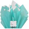 100Sheets Carribbean Teal and White Gift Wrap Pom Pom Tissue Paper Mix with 12 to from Gift Tags & Twine view 2