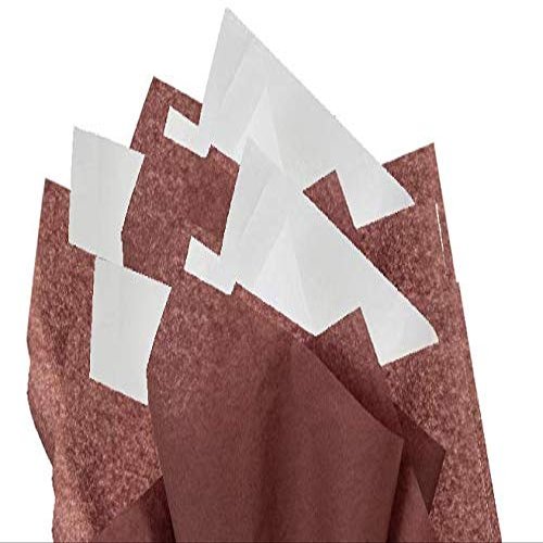 100Sheets Rasin Brown and White Gift Wrap Pom Pom Tissue Paper Mix with 12 to from Gift Tags & Twine
