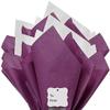 100Sheets Plum Purple and White Gift Wrap Pom Pom Tissue Paper Mix with 12 to from Gift Tags & Twine view 2