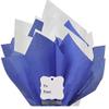 100Sheets Sapphire Blue and White Gift Wrap Pom Pom Tissue Paper Mix with 12 to from Gift Tags & Twine view 2