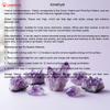 Loveliome Rose Quartz and Amethyst Thumb Worry Stone, Stress Relax Healing Reiki Crystal Pocket Palm Stones,Pack of 2 view 2