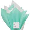 100Sheets Aqua Blue and White Gift Wrap Pom Pom Tissue Paper Mix with 12 to from Gift Tags & Twine view 2