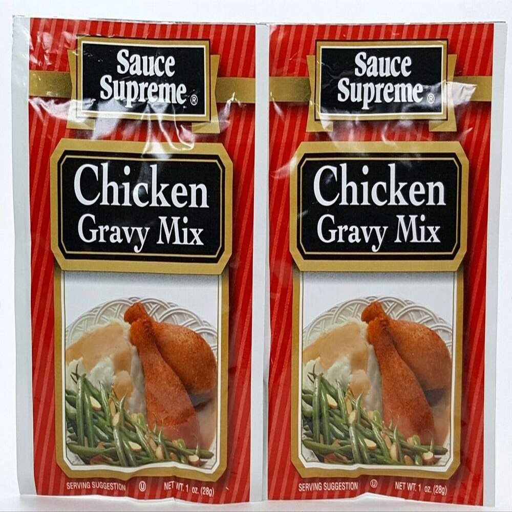 2 PACKS of Sauce Supreme CHICKEN GRAVY MIX new & fresh USA MADE spices season
