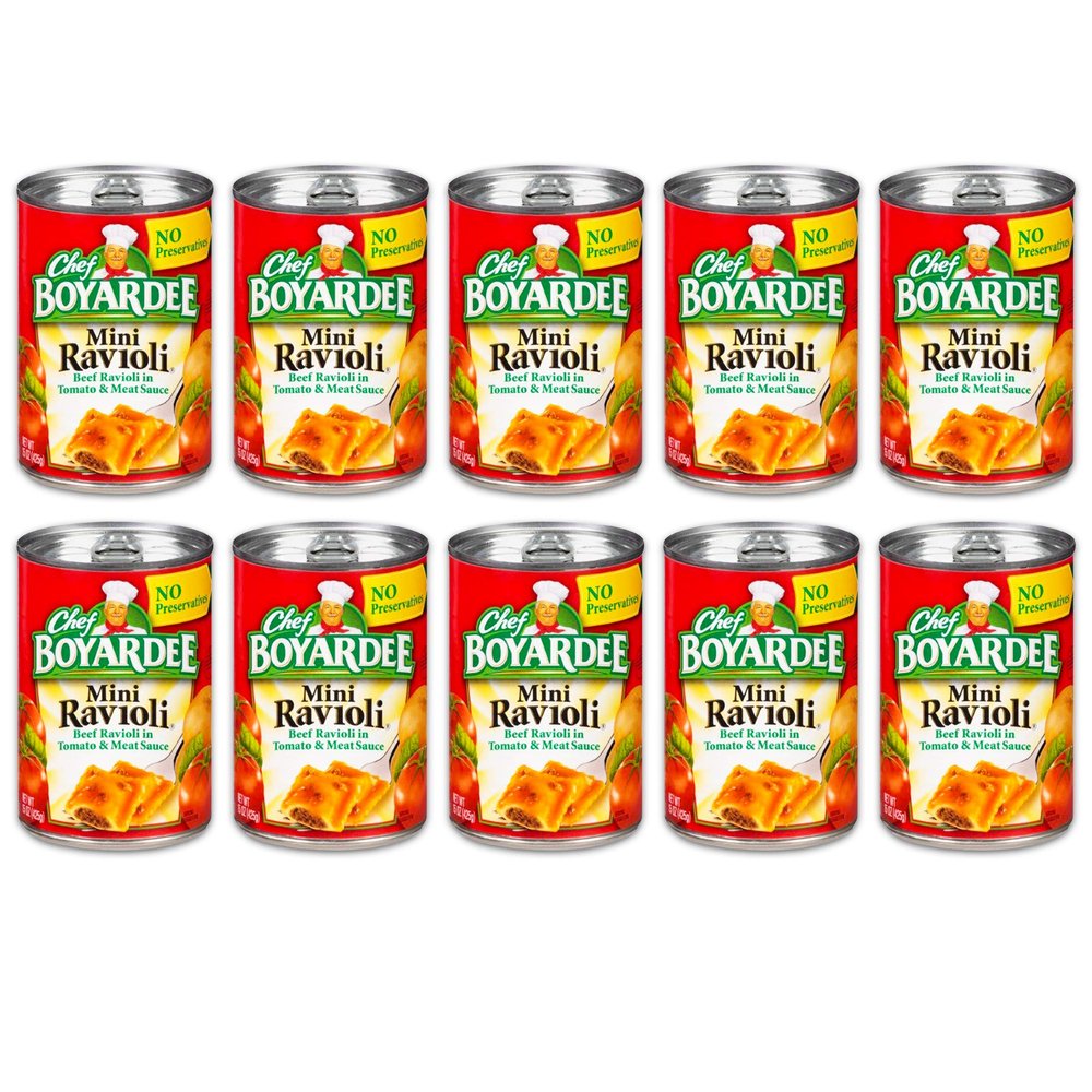 Chef Boyardee Mini Ravioli, 15 oz, (10 CANS).