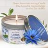 MAGNIFICENT 101 Long Lasting Blue Lotus Flower Scented Candle - 6 Oz - 35 Hour Burn - Paraffin Free, Soy Wax Smudge Candle for Intuition Enhancing - Mental Clarity & Manifestation view 3