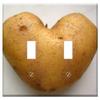 Switch Plate Double Toggle - Potato Vegetable Organic Natural Produce Healthy view 1