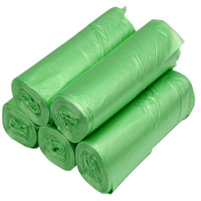 100 Counts 4 Gallon 45x60Cm Kitchen Trash Bags with Handles for Bathroom, Home and Office (100pcs Green 45x60CM)
