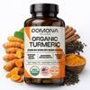 Pomona Wellness Organic Turmeric Supplement 2100 mg, USDA Organic, Non-GMO, Vegan, Turmeric Curcumin with Black Pepper for Absorption, for Joint Support and Immunity, 120 Tablets view 1