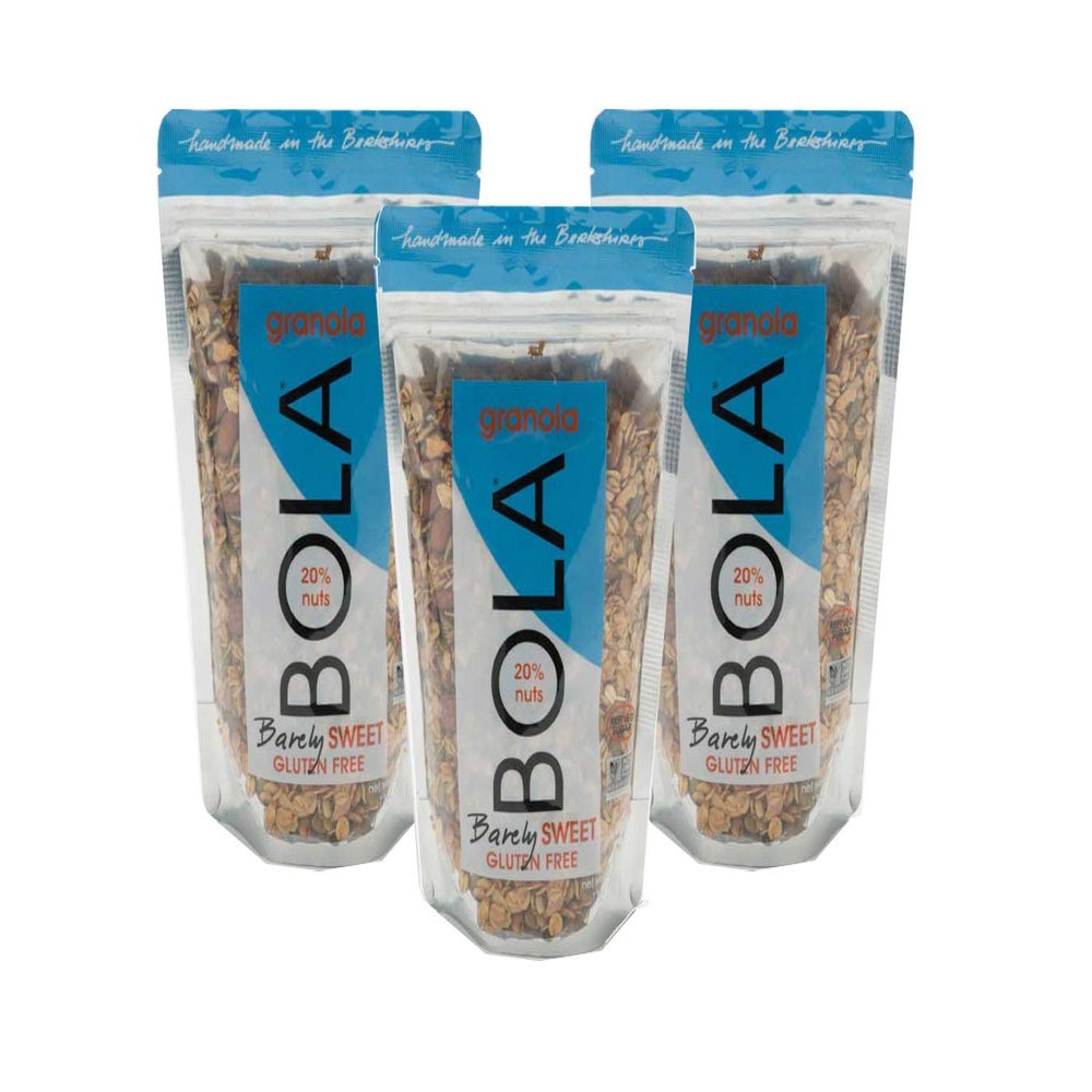 BOLA granola Barely Sweet, Low Sugar, Almond & Pumpkin Seed Granola, 12oz - 3 PACK
