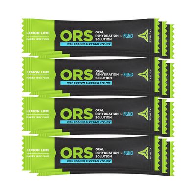 Fluid Tactical - ORS (Oral Rehydration Solution), Recover Faster, Extreme Dehydration Electrolytes, 12pack (Lemon Lime)