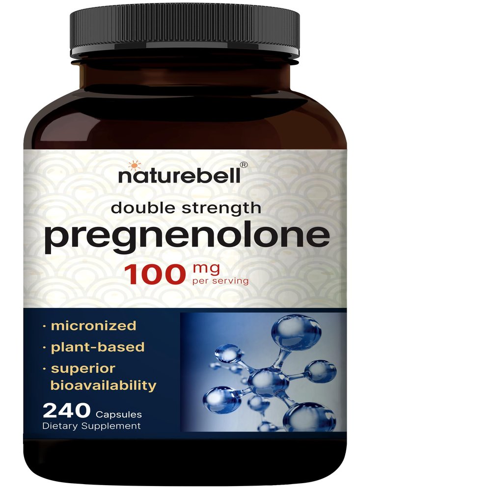 Pregnenolone 100mg, 240 Capsules | 99% Purity, Micronized Grade for Higher Absorption, Plant Based  Natural Precursor, Brain, & Immune Health Supplement  Non-GMO, Soy Free