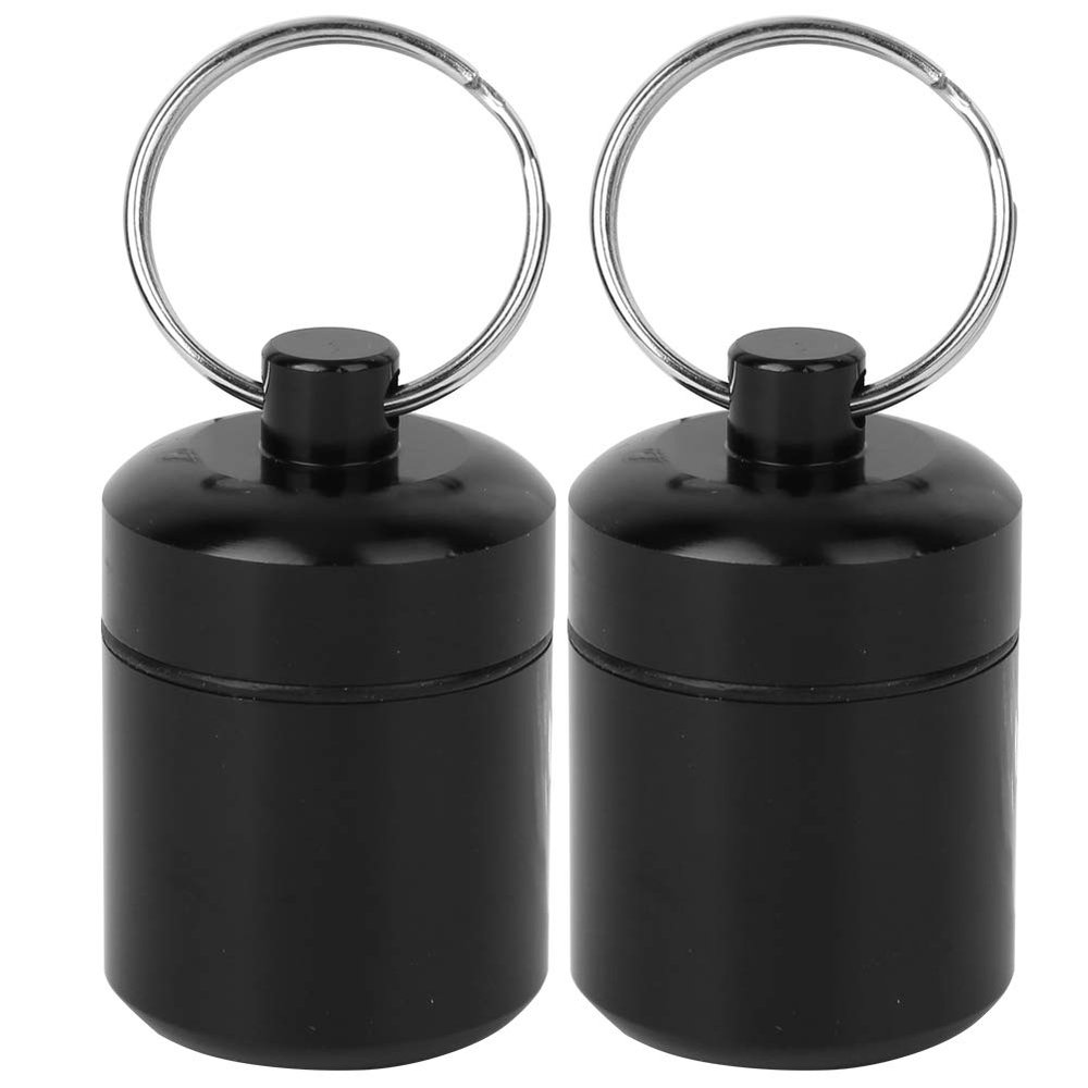 2Pcs Mini Container Box Aluminum Alloy Box Small Pocket Container for Outdoor Sports and Daily Use