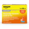 Amazon Basic Care Daytime Severe Cold & Flu Relief Caplets, Multi-Symptom Relief for Headache, Fever, Sore Throat, Chest & Nasal Congestion, Vapor Ice, 24 Count view 1