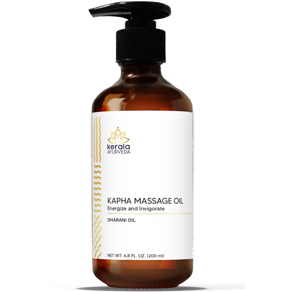 Kerala Ayurveda Nourishing Herbal Body Massage Oil | Tamarind Leaf and Ginger extracts Rich | Revitalizing Oil | Ideal for Balancing Kapha Dosha | Kapha Massage (Dharani) Oil - 6.8 Fl Oz
