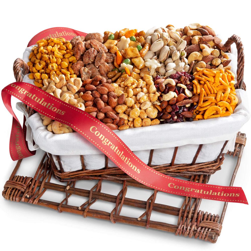 A Gift Inside Congratulations Snacks and Nuts Gift Basket