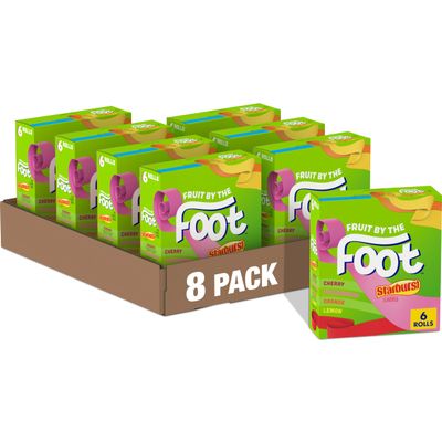 Fruit by the Foot Fruit Flavored Snacks, Starburst, Variety Pack, 6 ct (Pack of 8)