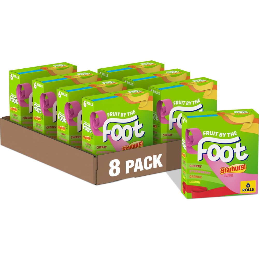 Fruit by the Foot Fruit Flavored Snacks, Starburst, Variety Pack, 6 ct (Pack of 8)