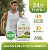 MUSCLE FOOD LABS MFL Vegan, Plant-Based Protein Powder l Gluten Free l Non Dairy l Non GMO l Lactose Free l Keto-Friendly | 2.12 lbs (Vanilla Bean) view 2