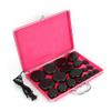 20PCS Massage Hot Stones Warmer Set, Natural Basalt Hot Stone Kit Portable Hot Massage Stones Electric Hot Volcanic Rocks with Heater Box for Home Massage, SPA, Therapy view 2