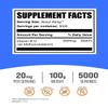 BulkSupplements.com Vitamin B12 Methylcobalamin Powder - 1% B12 Methylcobalamin, Essential B Vitamin - B12 Supplement, Gluten Free, 20mg per Serving, 100g (3.5 oz) (Pack of 1) view 2