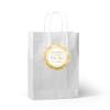 Andaz Press Personalized Glitzy Faux Gold Glitter Round Sticker Labels, Thanks for Celebrating with Me 5, 5th Birthday or Anniversary, 40-Pack, Custom Name view 3
