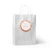 Andaz Press Personalized Glitzy Faux Rose Gold Glitter Round Sticker Labels, Thanks for Celebrating with Me 45, 45th Birthday or Anniversary, 40-Pack, Custom Name view 3