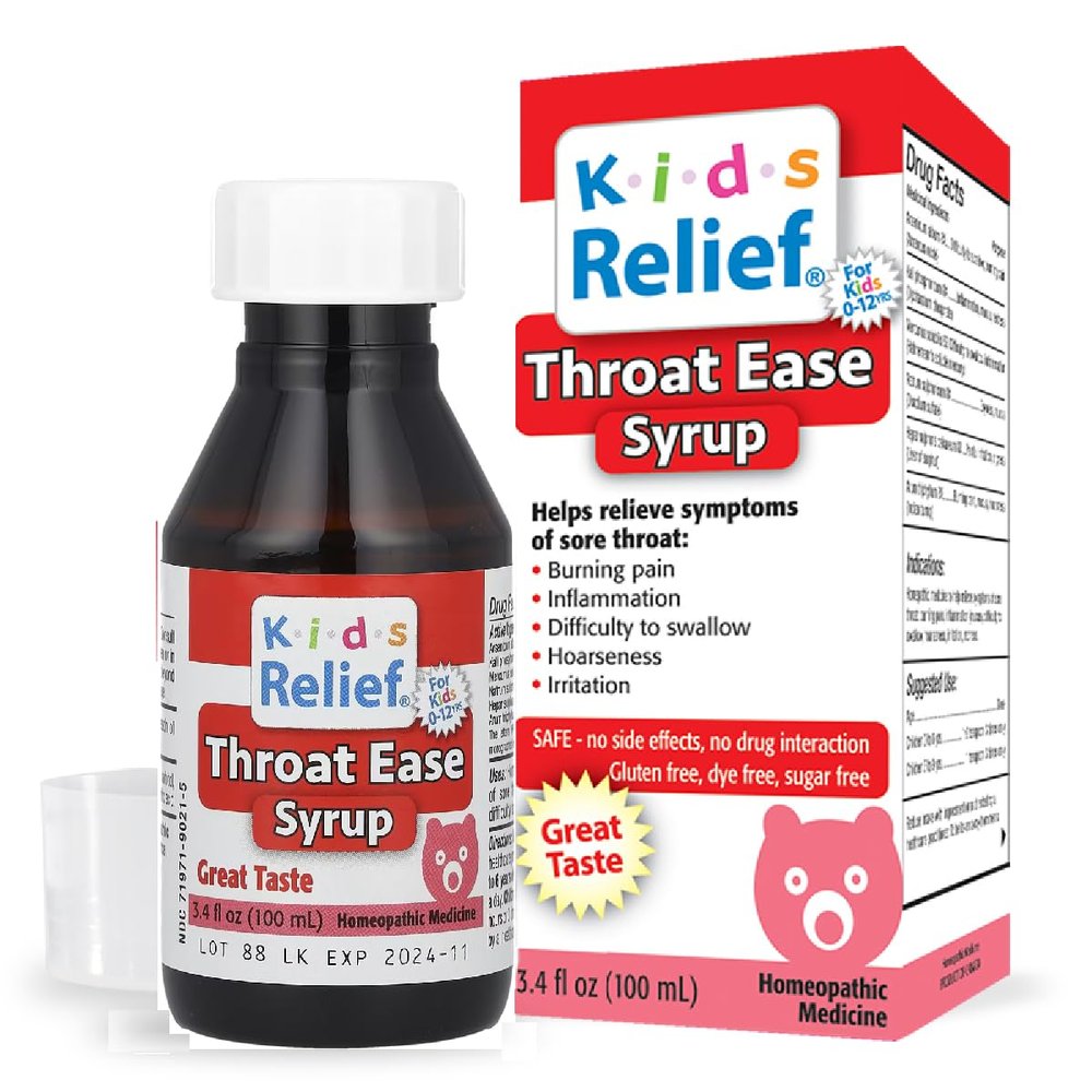 Kids Relief Kids Relief Throat Ease Syrup for Ages 0-12, 3.4 Fl Ounce