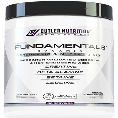 Fundamentals Intra or Post Workout Recovery Drink: 4 Key Ergogenic Aids for Maximum Performance and Muscle Growth: Creatine, Beta-Alanine, Betaine, and Leucine, 30 Servings, Unflavored