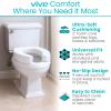Vive Toilet Seat Cushion (Soft Cushioned Foam) - Easy Clean Soft Padded Bathroom Attachment - Elongated, Standard Seats - Comfort & Support Donut for Handicap Adults view 2