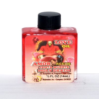 12 Pieces BRYBRADAN HOLY Death Love Spiritual Oil Santa Muerte Amor ACEITE ESPIRITUAL -1/2 FL OZ 14.7ML