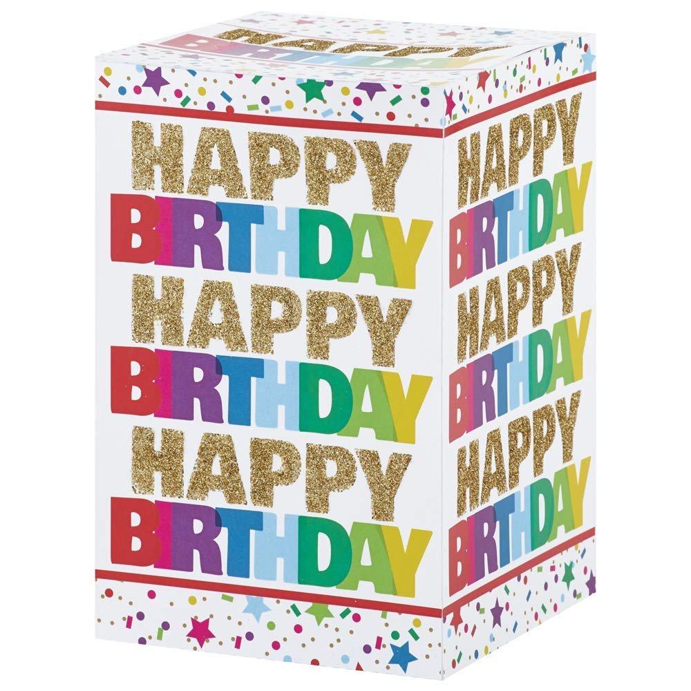 The Gift Wrap Company Collapsible Pillar-Style Gift Box, Pack of 6, Sparkling Celebration