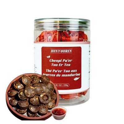 250g (8.8oz) of aged tangerine peel Pu 'er tea, each individually packaged ripe tea