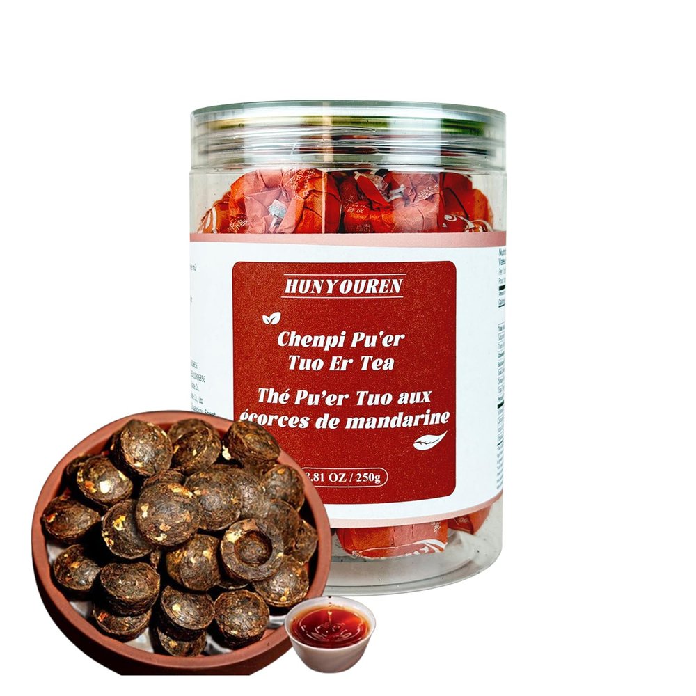 250g (8.8oz) of aged tangerine peel Pu 'er tea, each individually packaged ripe tea