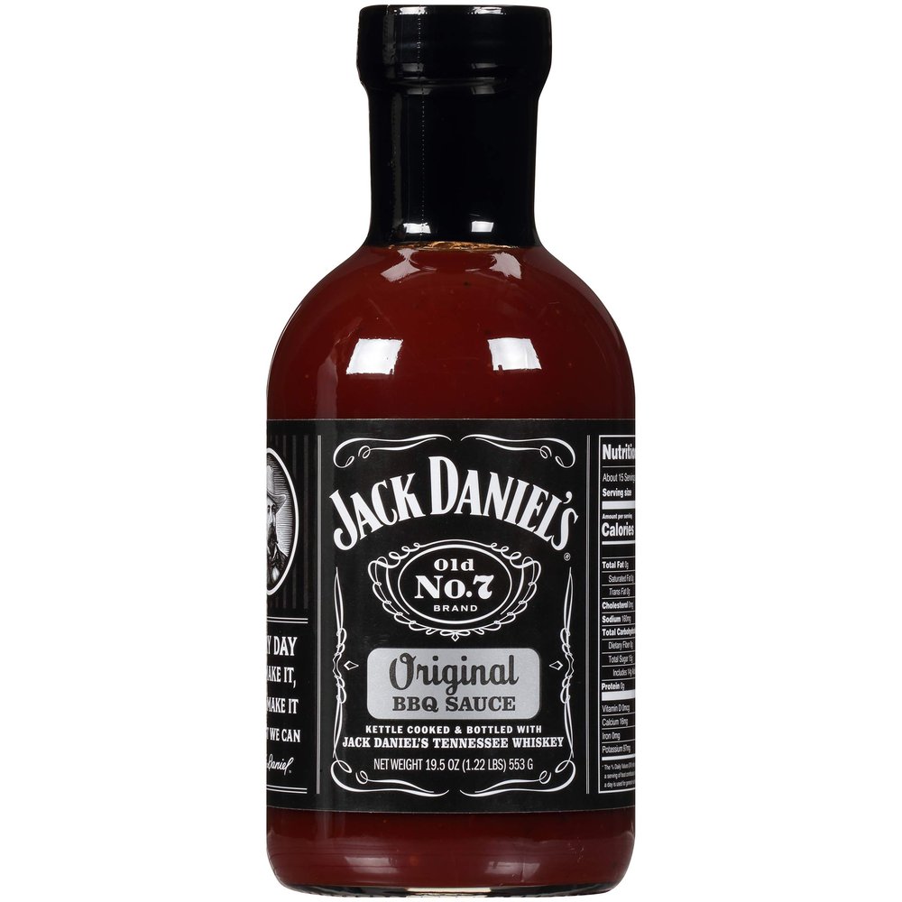 Jack Daniel's Old No. 7 Original BBQ Sauce  Authentic Small Batch Jack Daniels BBQ Sauce  Preservative Free  19.5 oz
