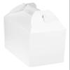 [75 Pack] White Treat Gift Boxes - 9 x 5 x 6.75 inches - Paper Gable Boxes, Paper Lunch Boxes with Handle, Barn Boxes - Birthday's, Weddings, Baby Shower Favor Box, Restaurant to go Box view 4