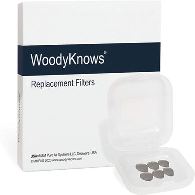 Replacement Filters of WoodyKnows Ultra-Breathable Nasal Filters (Replacement Filter-Round 12 Pairs, S)
